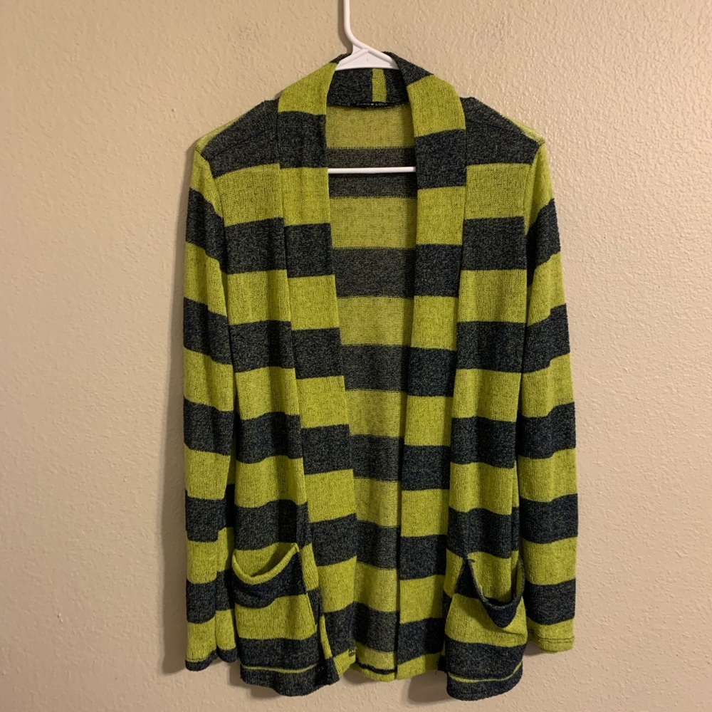Basil & Lola striped cardigan sweater small